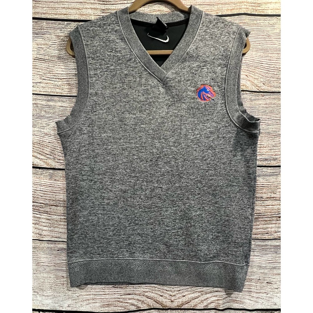 Nike Boise State Broncos Gray Sweater Vest Size Small